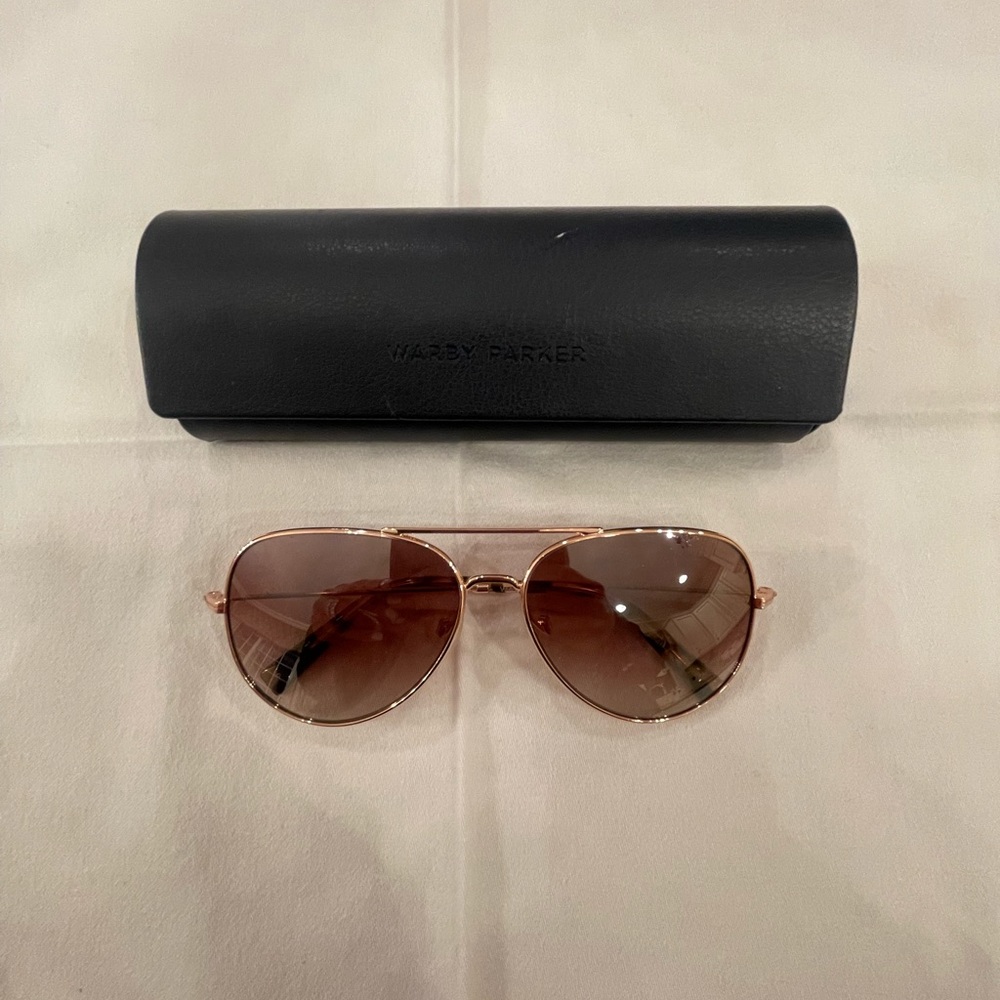 Warby Parker Rose Gold Aviators